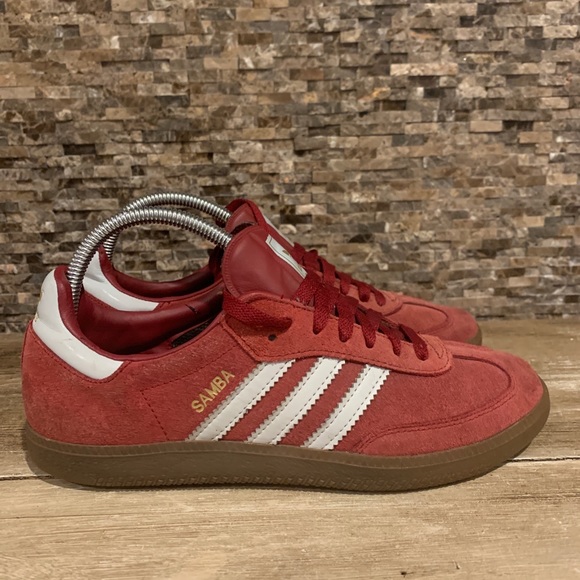adidas samba red suede